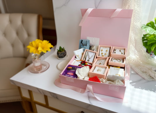 Cupid’s Favourite Girl Beauty Gift Hamper For Women & Girls on a table