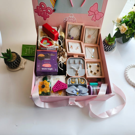 My Sugar Girl Beauty & Self-Care Gift Hamper for Women & Girls on a white surface