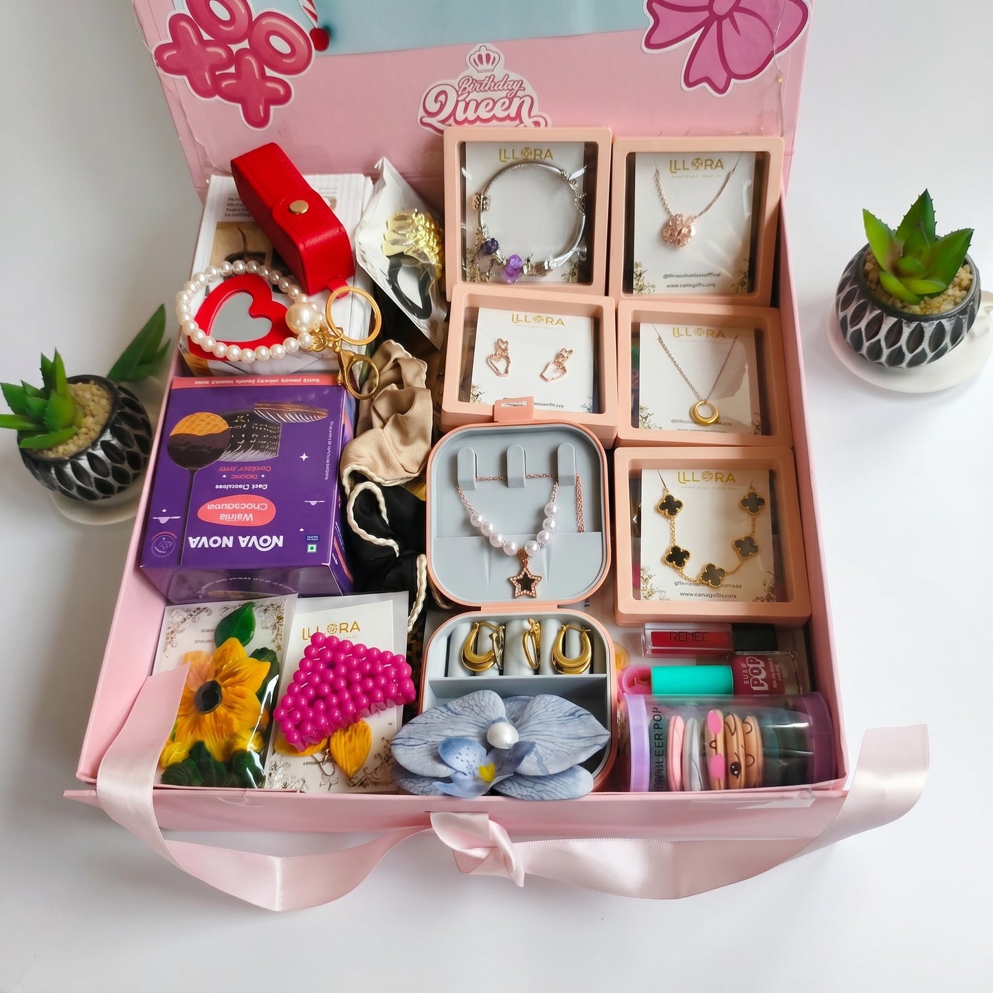 My Sugar Girl Beauty & Self-Care Gift Hamper for Women & Girls on a white surface.