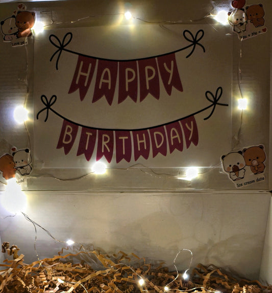 Birthday Decoration on Premium Mailer Box For Women & Girls