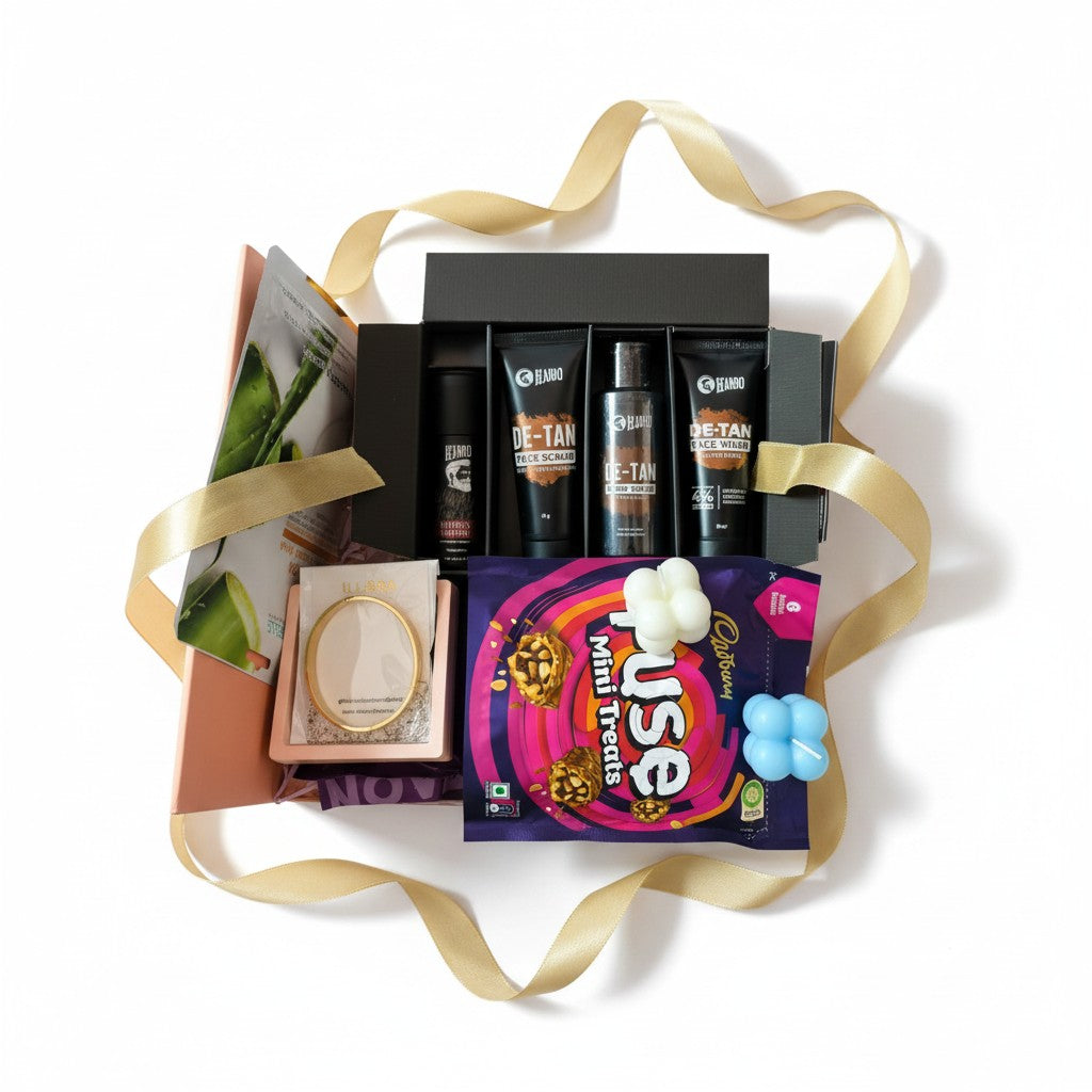 The Tidal Gentleman Grooming & Self-Care Gift Hamper For Men on a white background