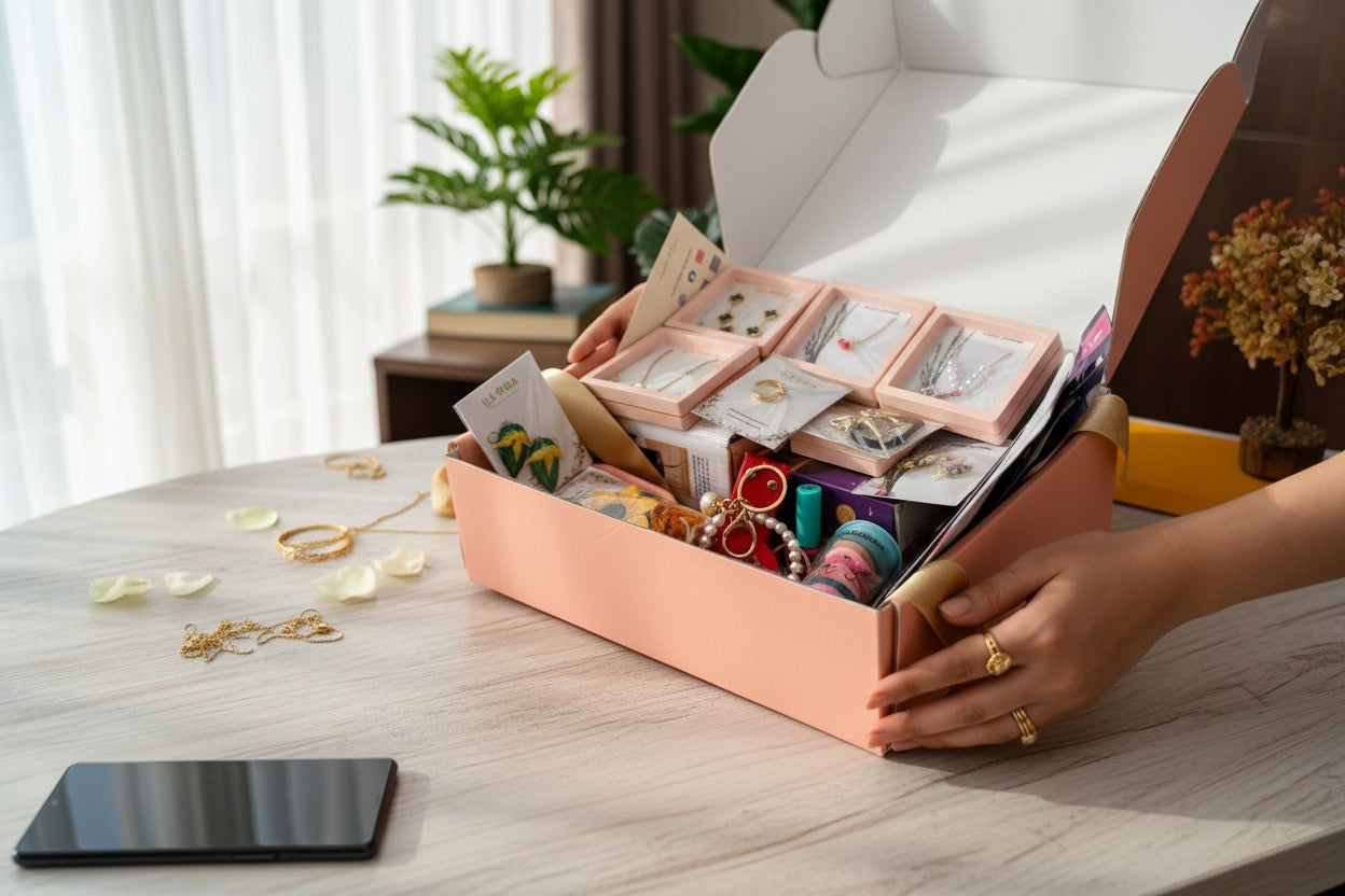 Hand holding My Sugar Girl Beauty & Self-Care Gift Hamper for Women & Girls