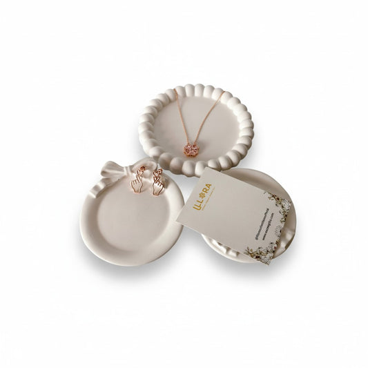 Blush Love Signature Jewellery Set for Women | Rose Gold-plated Clover Necklace & Korean Sign of Love Stud Earrings on a white background