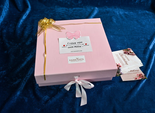 Theme & Bow Decoration on Luxury Hamper Box (Multiple Theme Option)