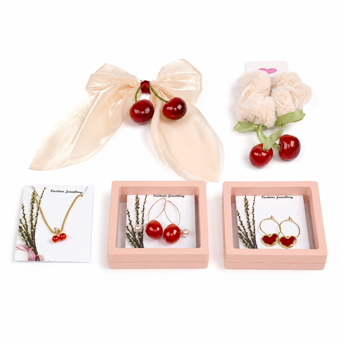 Blooming Cherry Beauty Gift Hamper for Women - white