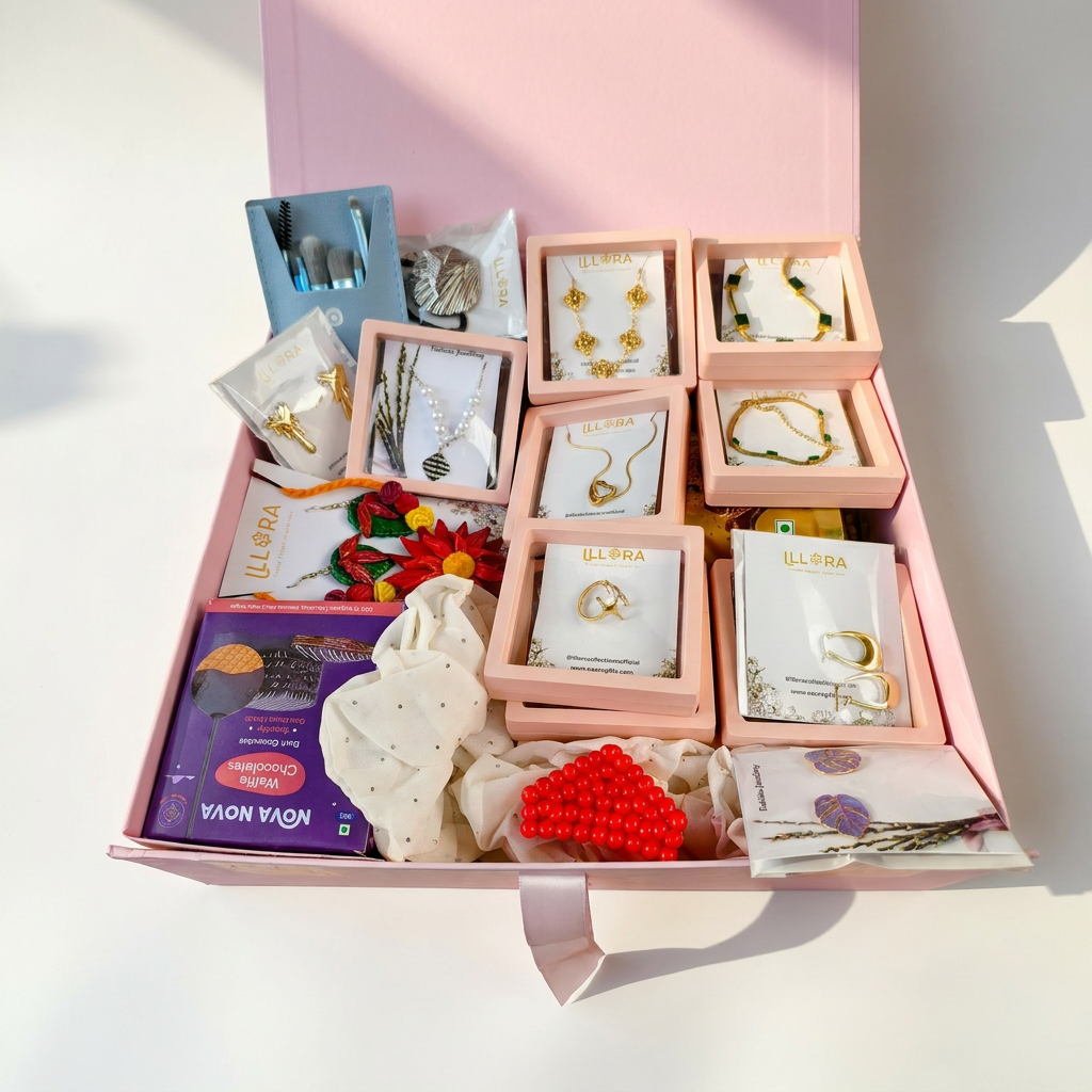 Cupid’s Favourite Girl Beauty Gift Hamper For Women & Girls in a luxury gift box on a white background