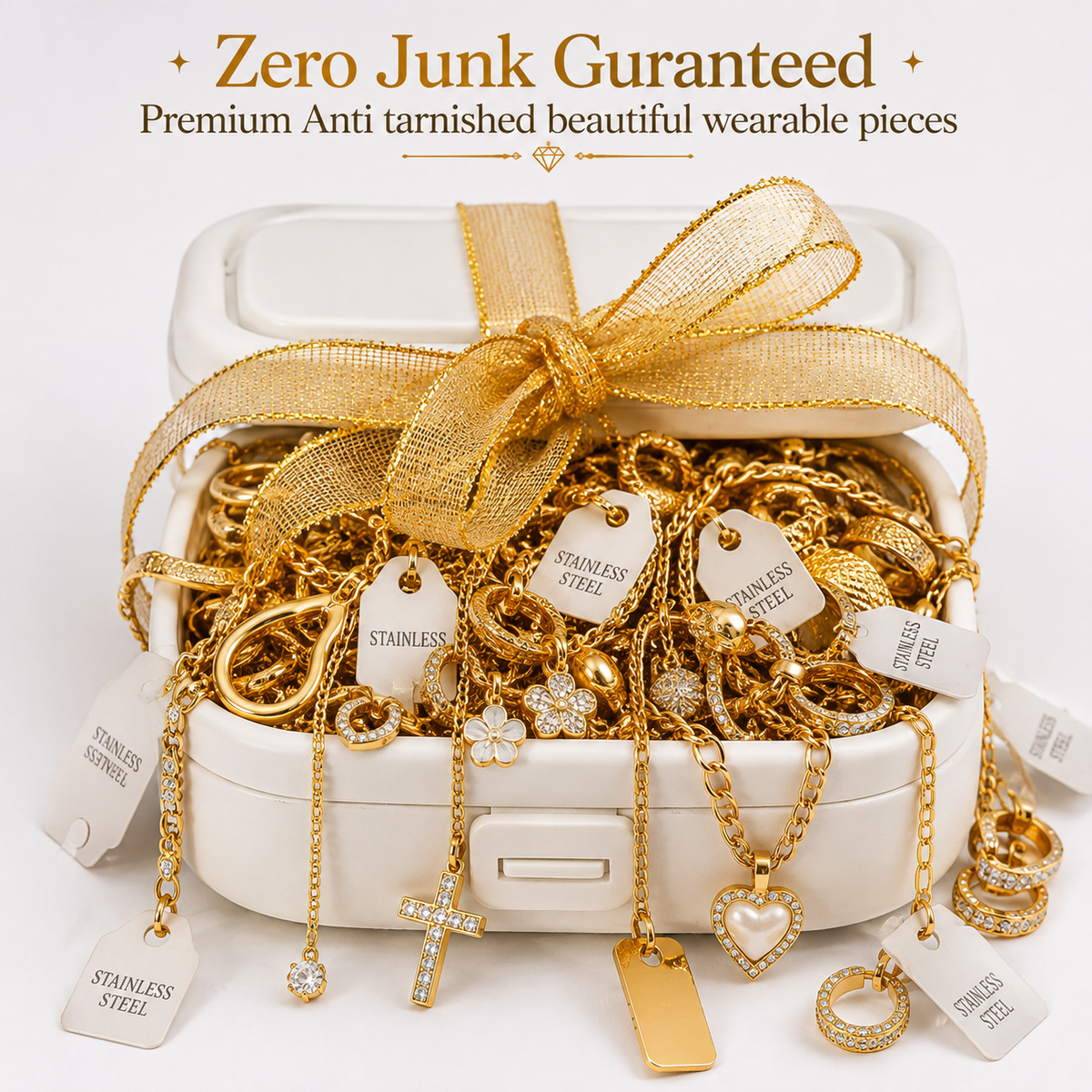 Premium Mystery Jewellery Box with Organizer for Women, with zero junk filler materials